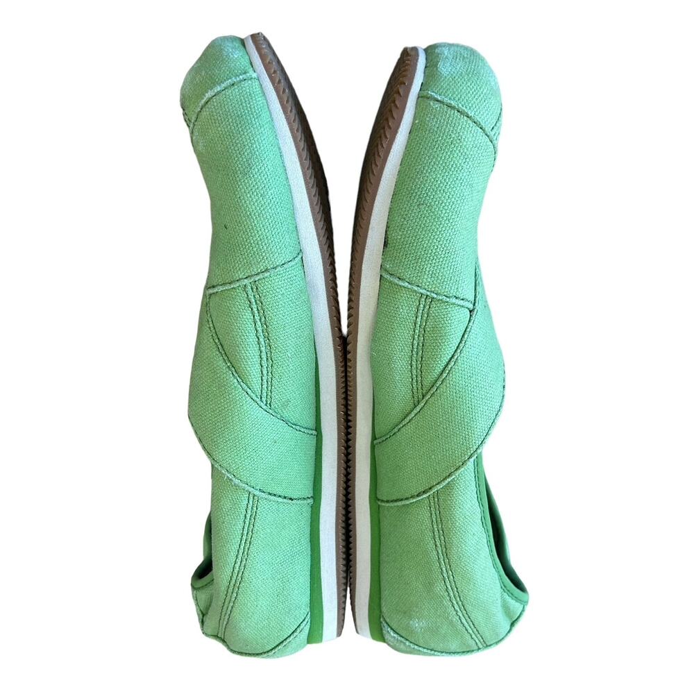 Mozo Sport Flat Shoe Womens Size 7 Comfort Green Slip Ons Travel #3734 Canvas - Picture 6 of 13